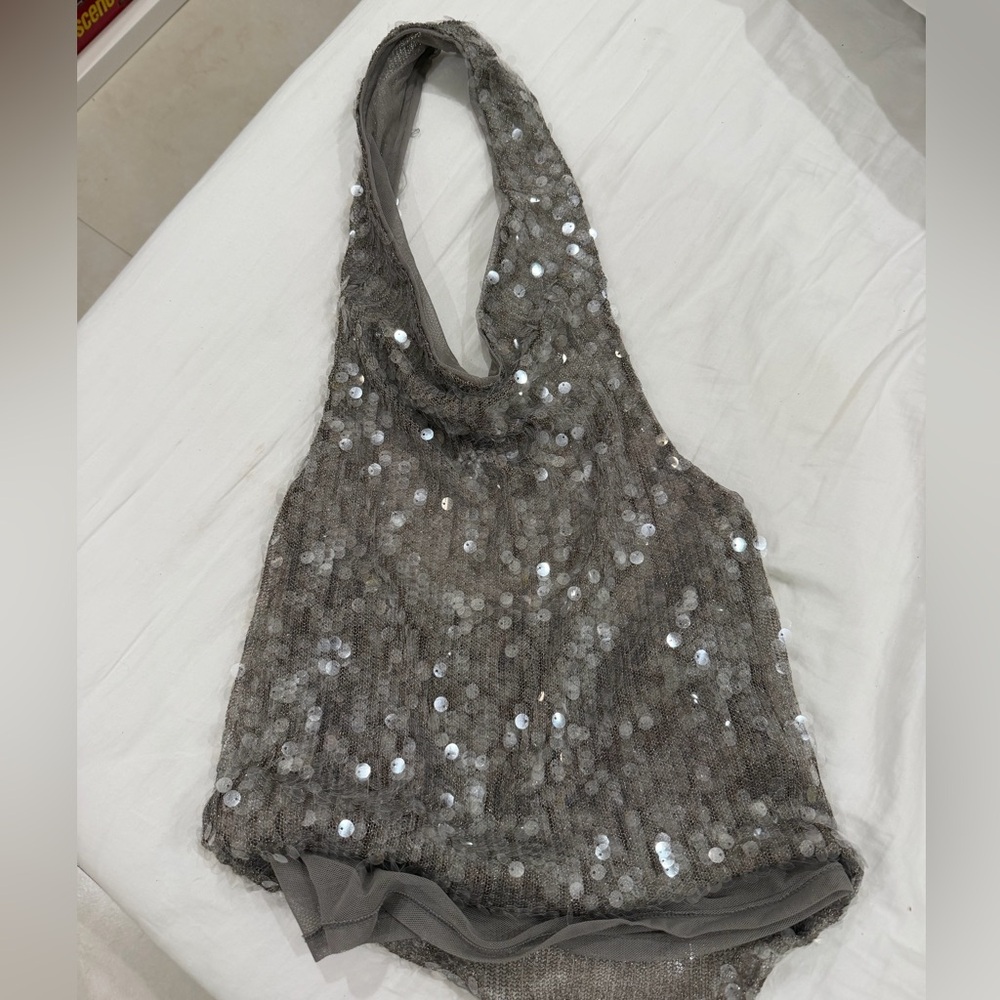 Mango Sequin Top